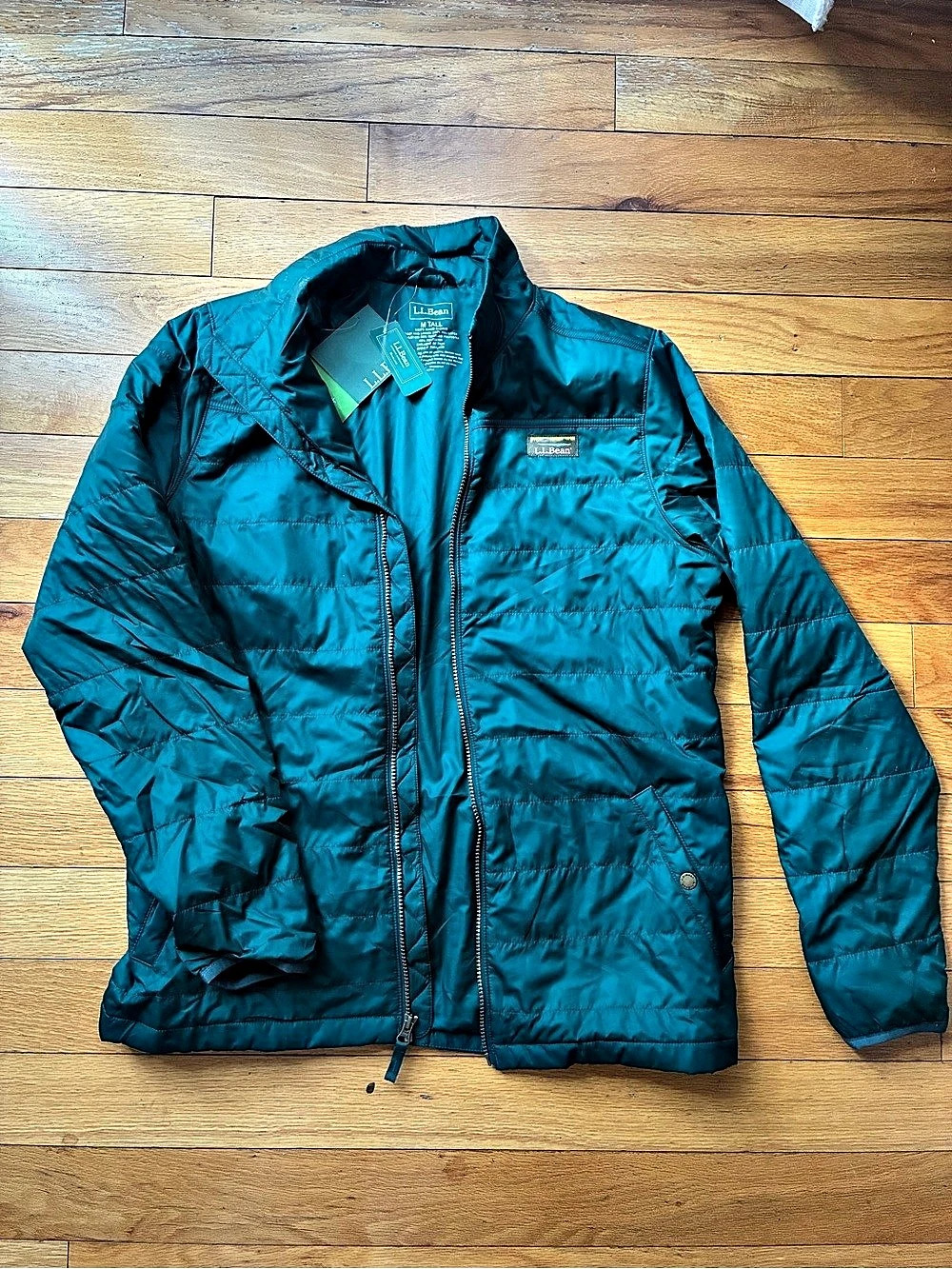 L.L.Bean Mountain Classic Puffer Green Puffer Jacket M Tall NWT